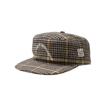 Woodbird Yin Check Pillbox Cap 'Sand-Yellow'