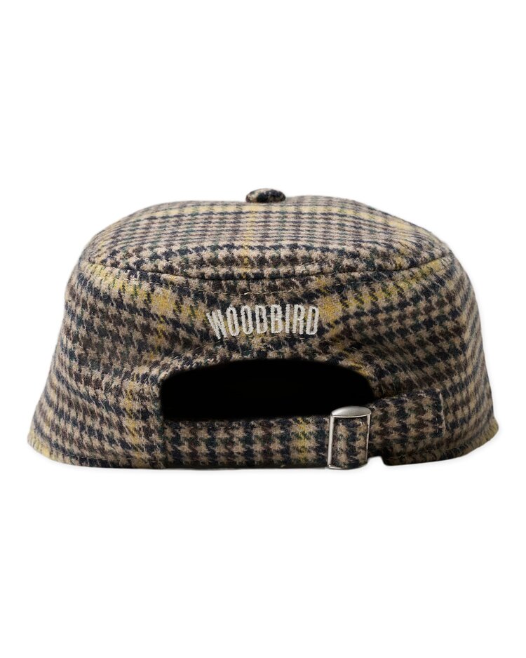 Woodbird Yin Check Pillbox Cap 'Sand-Yellow'