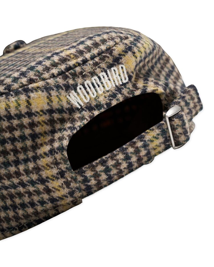 Woodbird Yin Check Pillbox Cap 'Sand-Yellow'