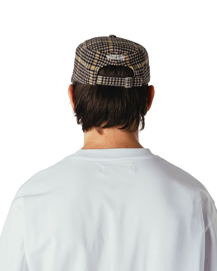 Woodbird Yin Check Pillbox Cap 'Sand-Yellow'