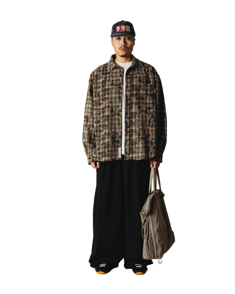 Woodbird Jong Wash Check Shirt 'Honey Dark Olive'
