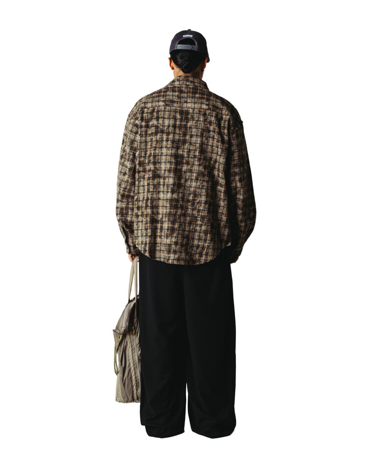 Woodbird Jong Wash Check Shirt 'Honey Dark Olive'