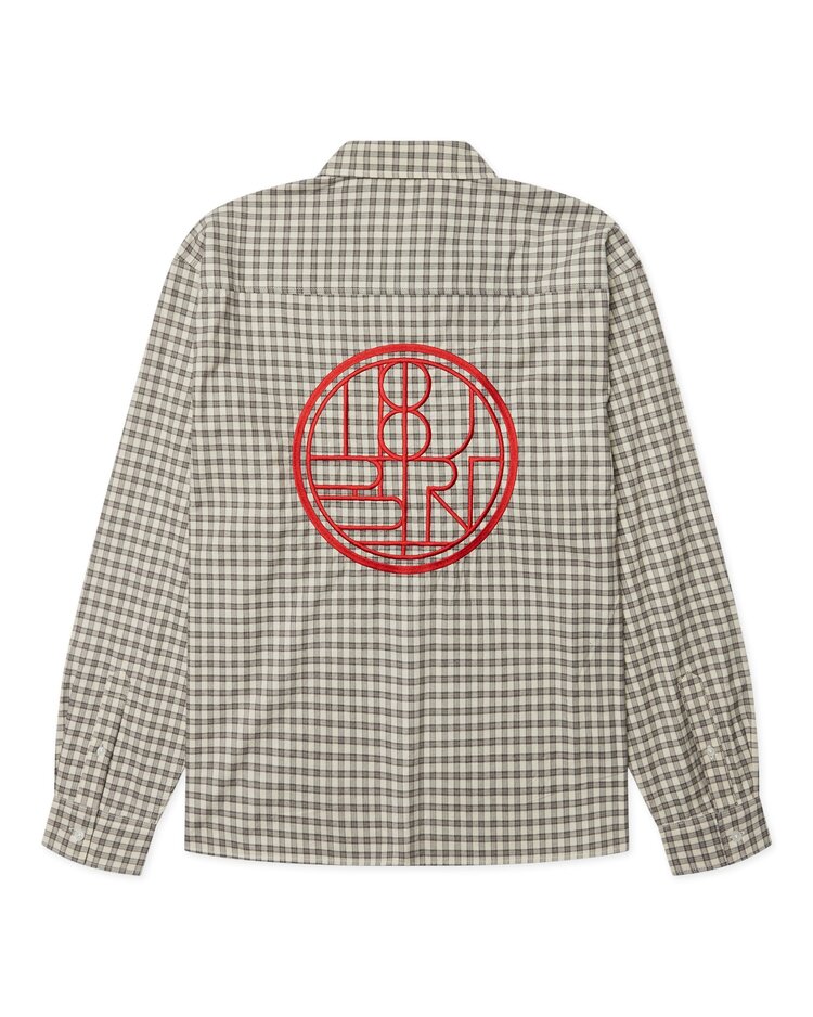 Woodbird Buzo EMB Check Shirt 'Off White'