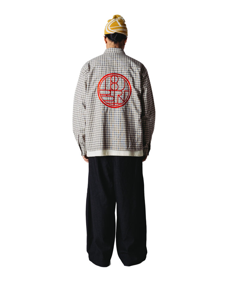 Woodbird Buzo EMB Check Shirt 'Off White'