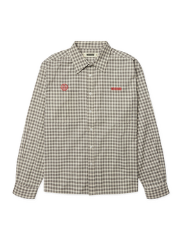 Woodbird Buzo EMB Check Shirt 'Off White'