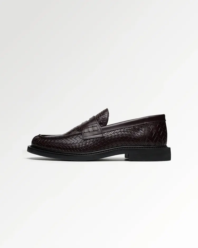 Filling Pieces Loafer Woven Twist 'Chocolate'