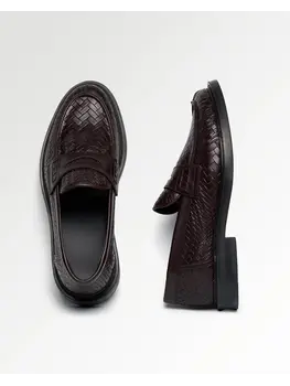 Filling Pieces Loafer Woven Twist 'Chocolate'