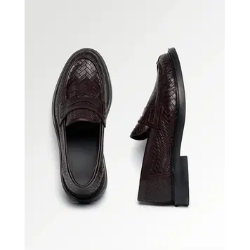Filling Pieces Loafer Woven Twist 'Chocolate'