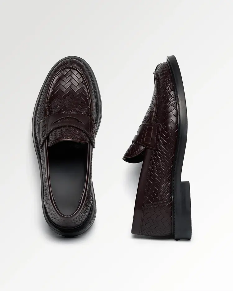 Filling Pieces Loafer Woven Twist 'Chocolate'
