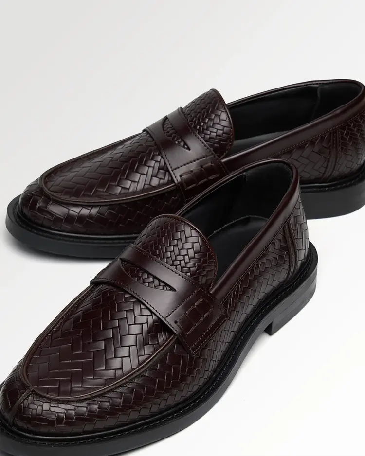 Filling Pieces Loafer Woven Twist 'Chocolate'