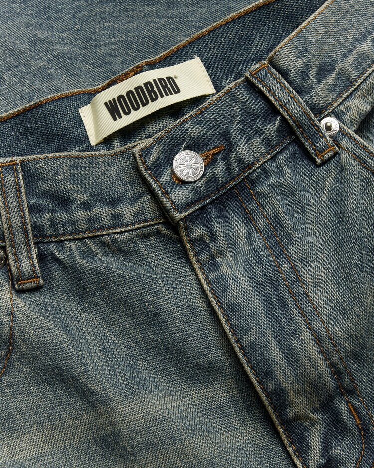 Woodbird Leroy Vintage Jeans 'Washed Mid Blue'