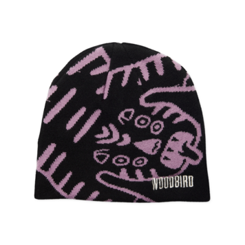 Woodbird Yan JQ Art Beanie 'Black / Violet'