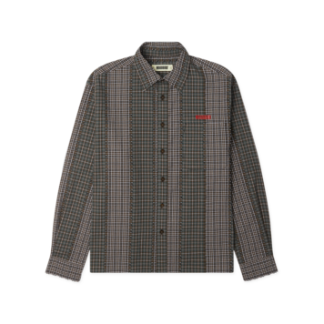 Woodbird Buzo Woma Check Shirt 'Brown / Green'