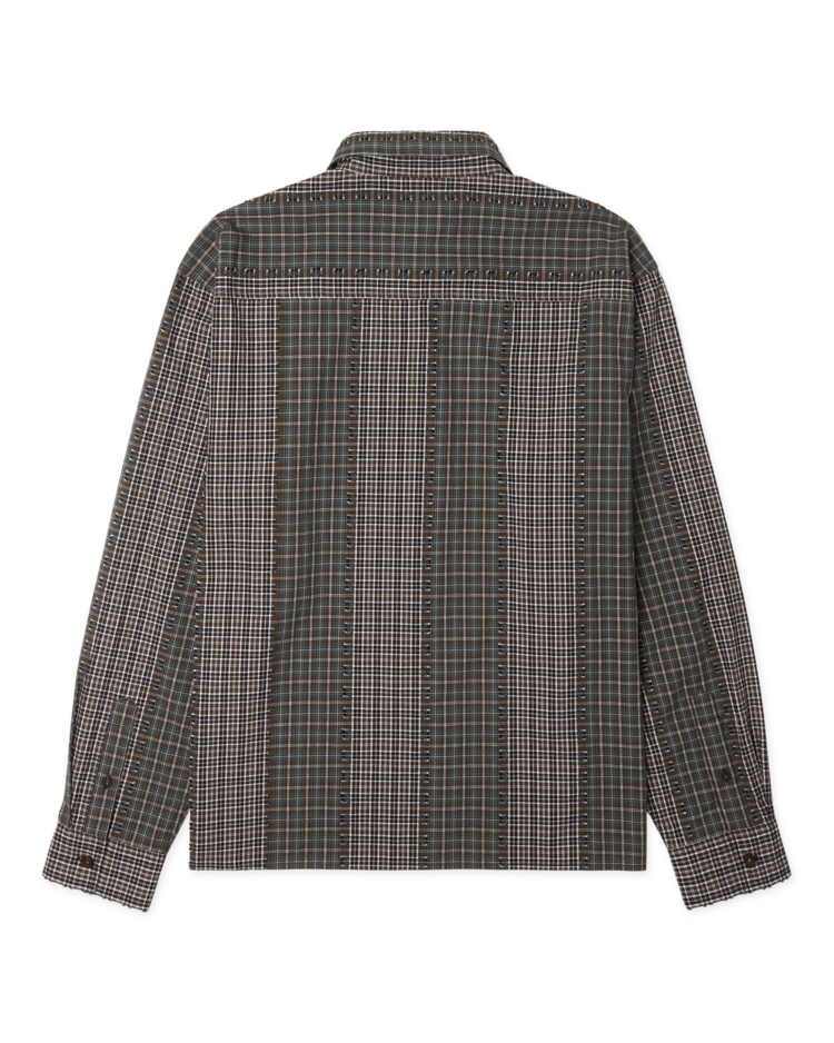 Woodbird Buzo Woma Check Shirt 'Brown / Green'