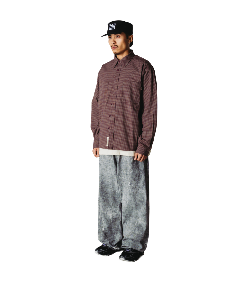 Woodbird Buzo Dau Check Shirt 'Brown / Red'