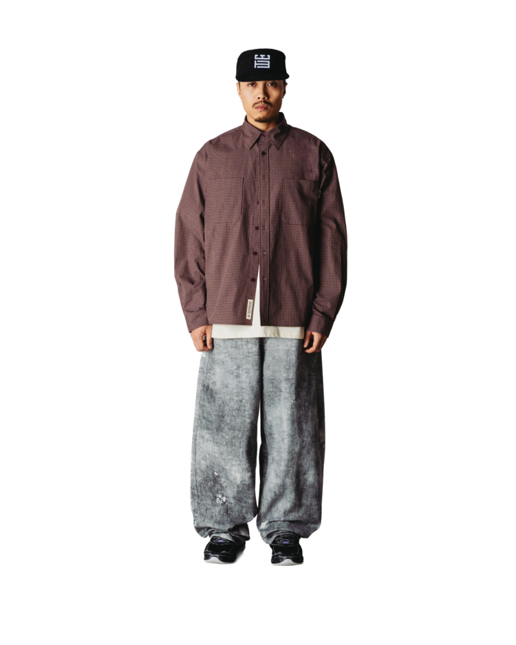 Woodbird Buzo Dau Check Shirt 'Brown / Red'