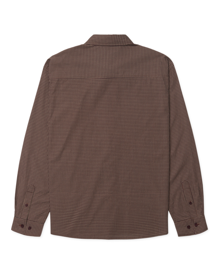 Woodbird Buzo Dau Check Shirt 'Brown / Red'