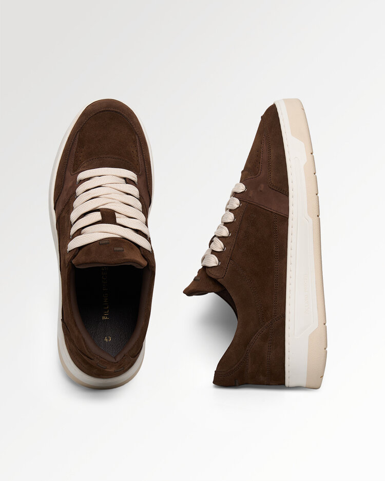 Filling Pieces Low Vise Suede 'Chocolate'