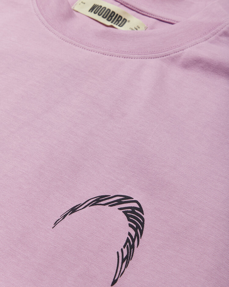 Woodbird Baine Warp T-Shirt 'Dusty Violet'