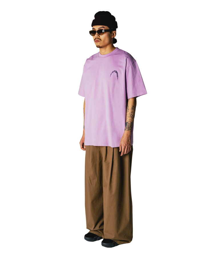 Woodbird Baine Warp T-Shirt 'Dusty Violet'