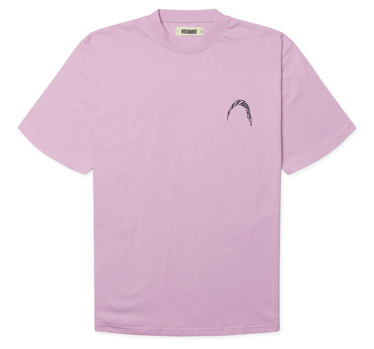 Woodbird Baine Warp T-Shirt 'Dusty Violet'