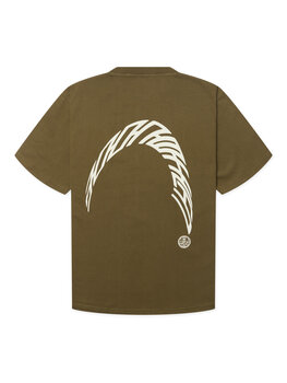 Woodbird Baine Warp T-Shirt 'Dark Olive'