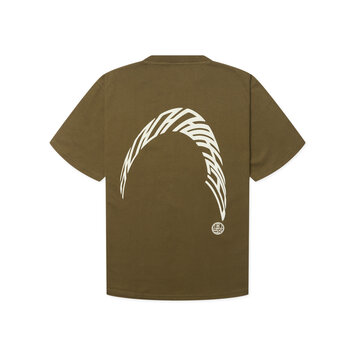 Woodbird Baine Warp T-Shirt 'Dark Olive'