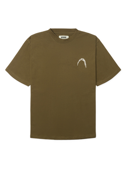 Woodbird Baine Warp T-Shirt 'Dark Olive'