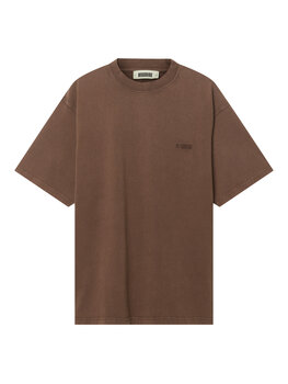 Woodbird Baine Washed T-Shirt 'Washed Brown'