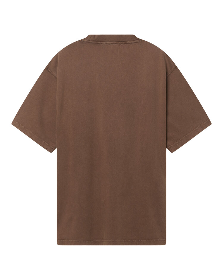 Woodbird Baine Washed T-Shirt 'Washed Brown'