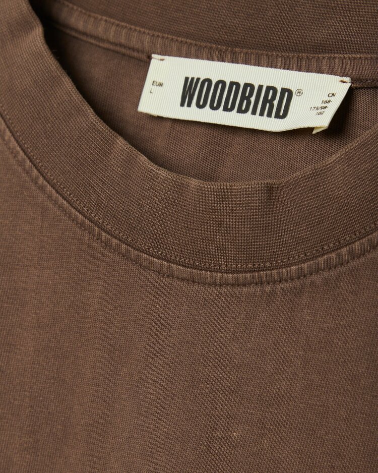 Woodbird Baine Washed T-Shirt 'Washed Brown'