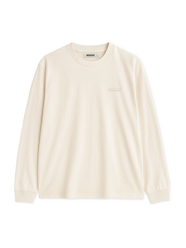 Woodbird Baine LS T-shirt 'Off White'