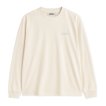Woodbird Baine LS T-shirt 'Off White'