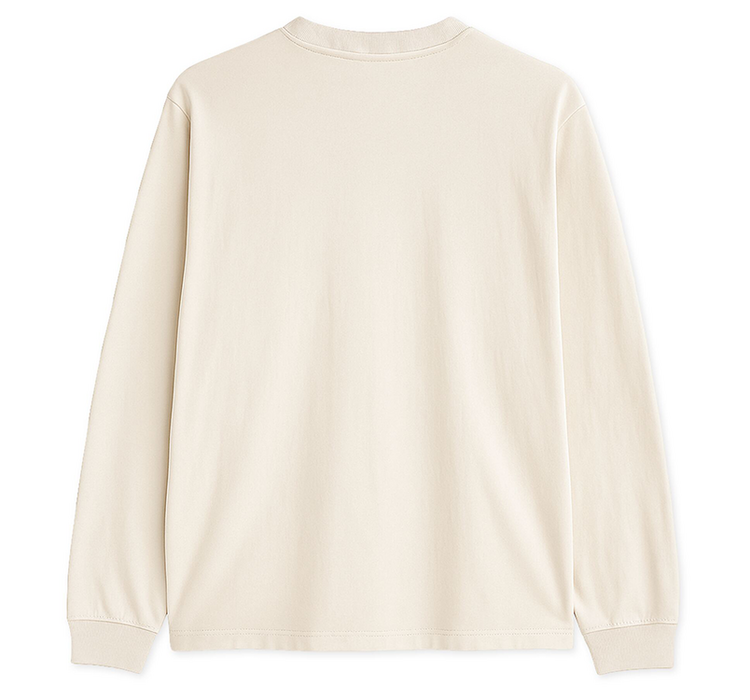 Woodbird Baine LS T-shirt 'Off White'