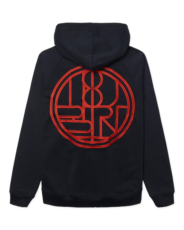 Woodbird Paw Emblem Zip Hoodie 'Dark Navy'