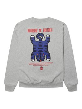Woodbird Duke Tiger Crew 'Grey Melange'