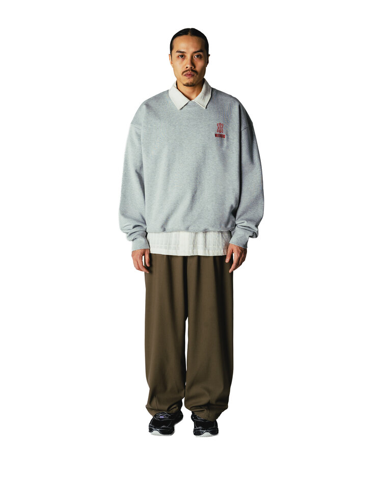 Woodbird Duke Tiger Crew 'Grey Melange'