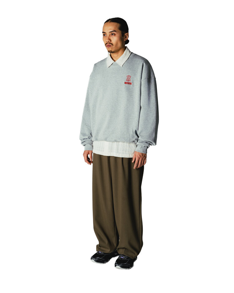 Woodbird Duke Tiger Crew 'Grey Melange'