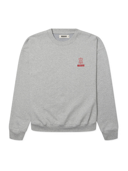 Woodbird Duke Tiger Crew 'Grey Melange'