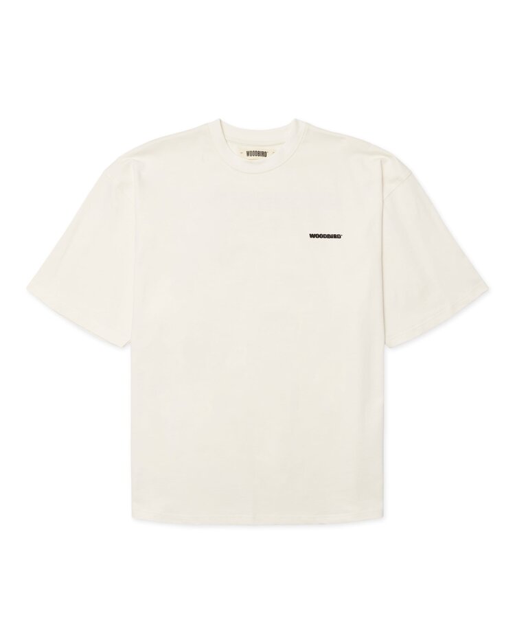 Woodbird Beam Tram T-Shirt 'Off White'