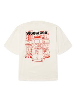 Woodbird Beam Tram T-Shirt 'Off White'