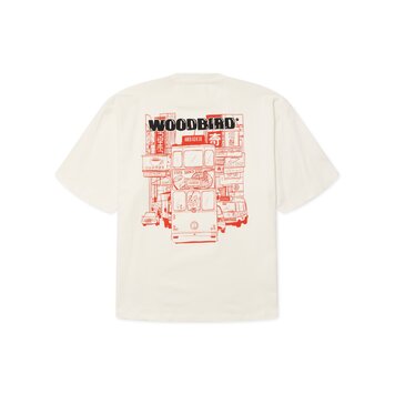 Woodbird Beam Tram T-Shirt 'Off White'