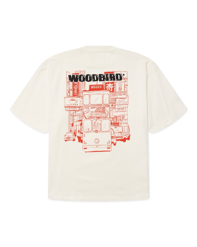 Woodbird Beam Tram T-Shirt 'Off White'