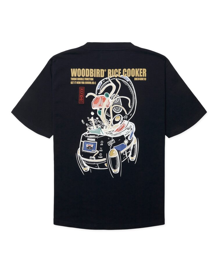Woodbird Baine Cook T-Shirt 'Dark Navy'