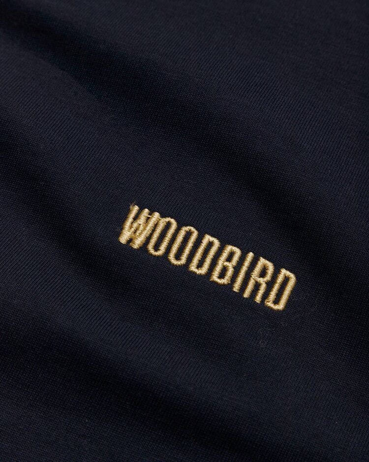 Woodbird Baine Cook T-Shirt 'Dark Navy'