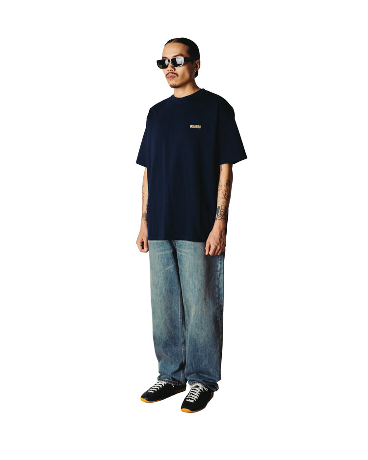 Woodbird Baine Cook T-Shirt 'Dark Navy'