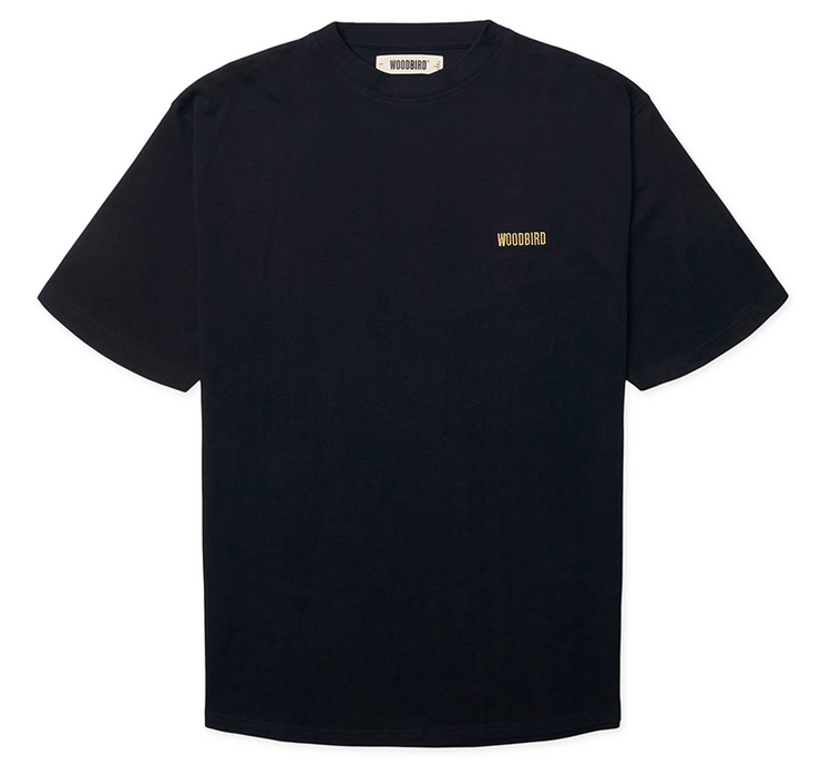 Woodbird Baine Cook T-Shirt 'Dark Navy'