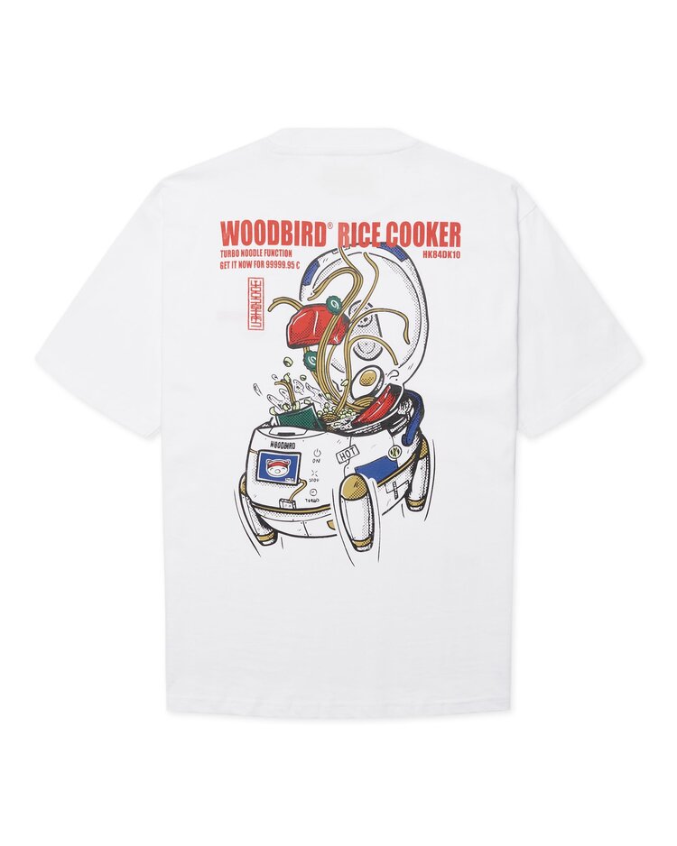 Woodbird Baine Cook T-Shirt 'White'
