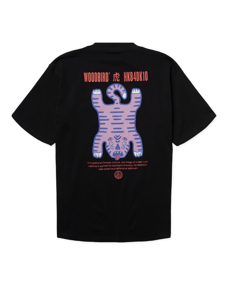 Woodbird Baine Tiger T-Shirt 'Black'