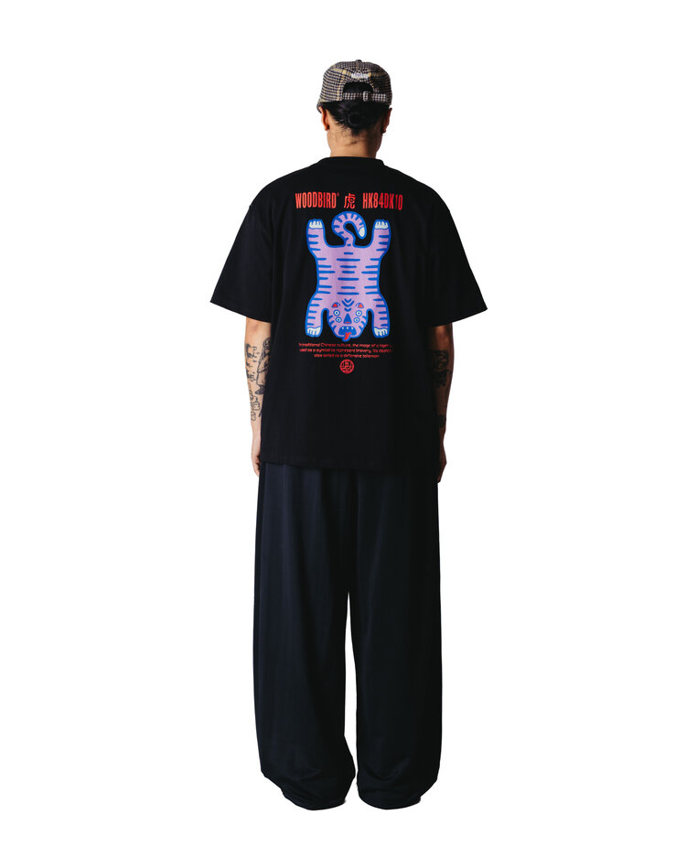 Woodbird Baine Tiger T-Shirt 'Black'